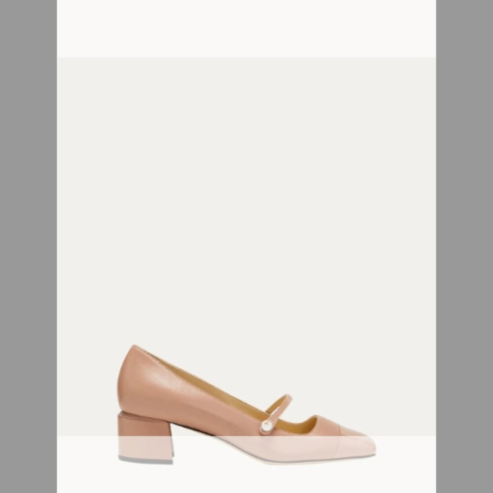 Jimmy Choo Elisa Mary Jane Ballerina Pumps (ORIG. $875) (SIZE 5B) (BALLET PINK